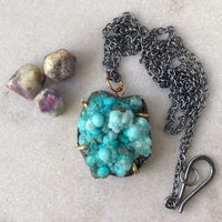 Drusy Chrysocolla Necklace